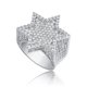 thumbnail image 1 of Anillos Brillantes Punky de Rapero de Lujo a la Moda con Hexagrama para Hombre, Cool, con Hielo, Hip Hop, Circonia Cúbica, Dominantes, Anillos para Hombre, 1 of 8