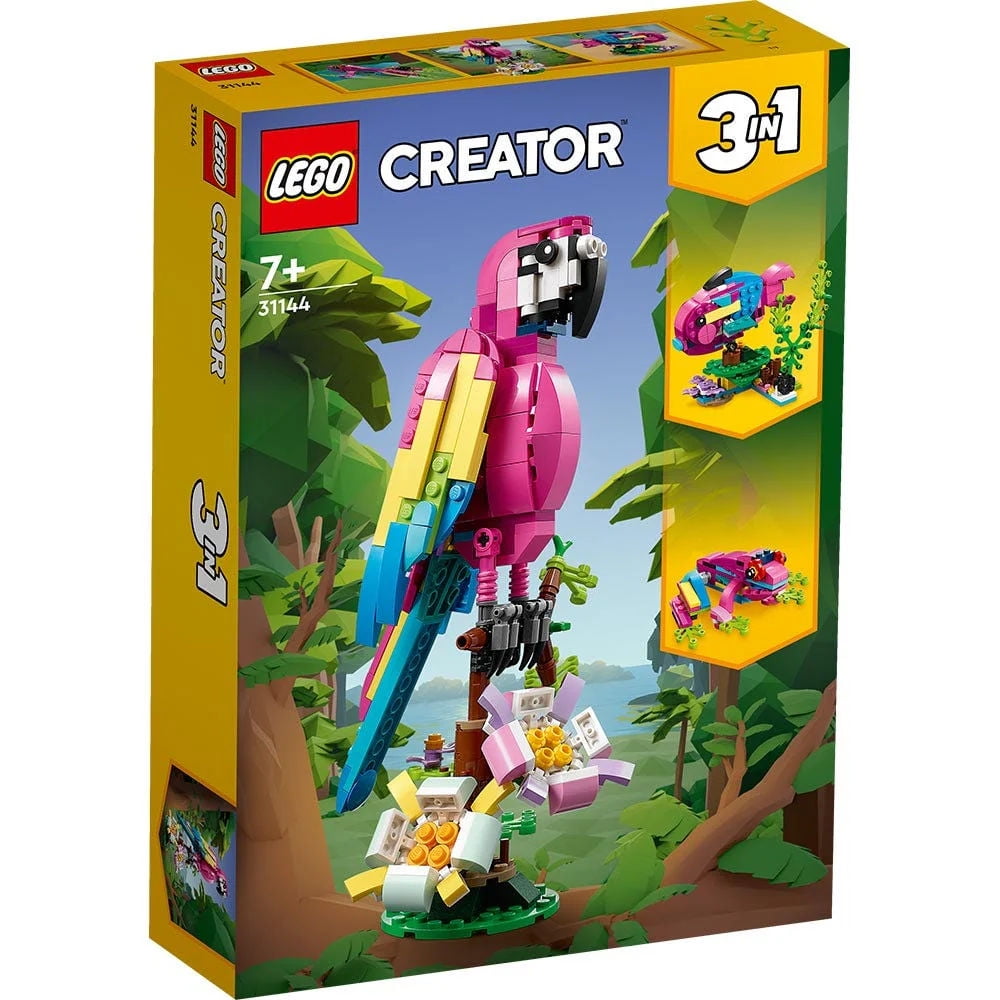 Bloques De Construcción Lego Creator Loro Rosa Exótico (31144)