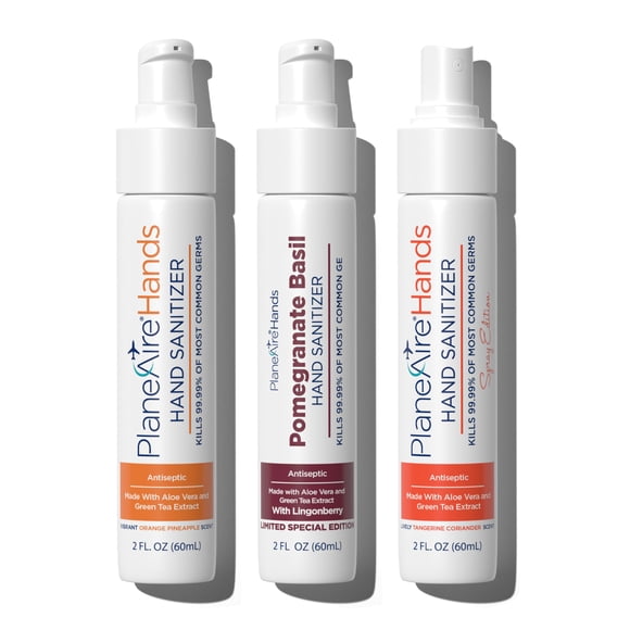 Desinfectante de Manos PlaneAire 60 ml Pack de 3 Cítricos y Especias