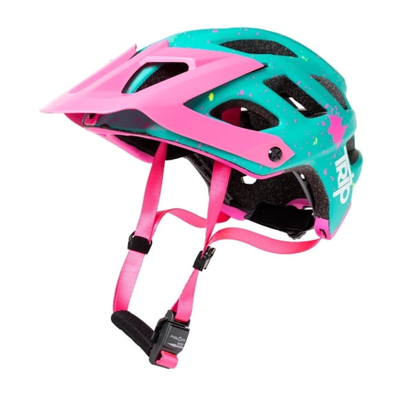 Casco de Ciclismo MTB Trip Enduro Euphoria Blue Pink Talla M/XL Cierre Magnético Fidlock EN1078