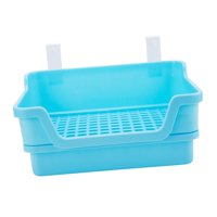 Magideal - Caja De Arena Para Conejos, Orinal De Entrenamiento, Jaula Para Mascotas, Soporte Para Interior, Hámster, Esquina, Arena, Galesaur, , Hurón, F , Azul