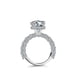 thumbnail image 2 of Anillos de Compromiso Moissanite Redondos con Halo Oculto para Mujer 3 Quilates Color D Claridad VVS1 Anillo Moissanite 925 Plata de Ley con Baño de Oro de 18K Anillos de Promesa y Boda, 2 of 7