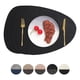 thumbnail image 1 of Set 4 Individuales Ecocuero Impermeables Antimanchas Reversibles Jaspeado Negro, 1 of 9