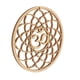 thumbnail image 4 of Flor De La Vida Geometría Sagrada Arte De La Pared Escultura Rejilla De Madera Colgante H 30.5cm, 4 of 5
