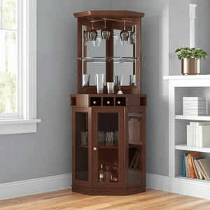 Muebles Santa Ana - Vitrina Esquinero Mahogamy Dc03