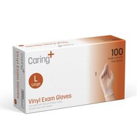 Caring - Guantes De Examen De Vinilo, Sin Polvo, Tamaño Mediano, 100 Unidades