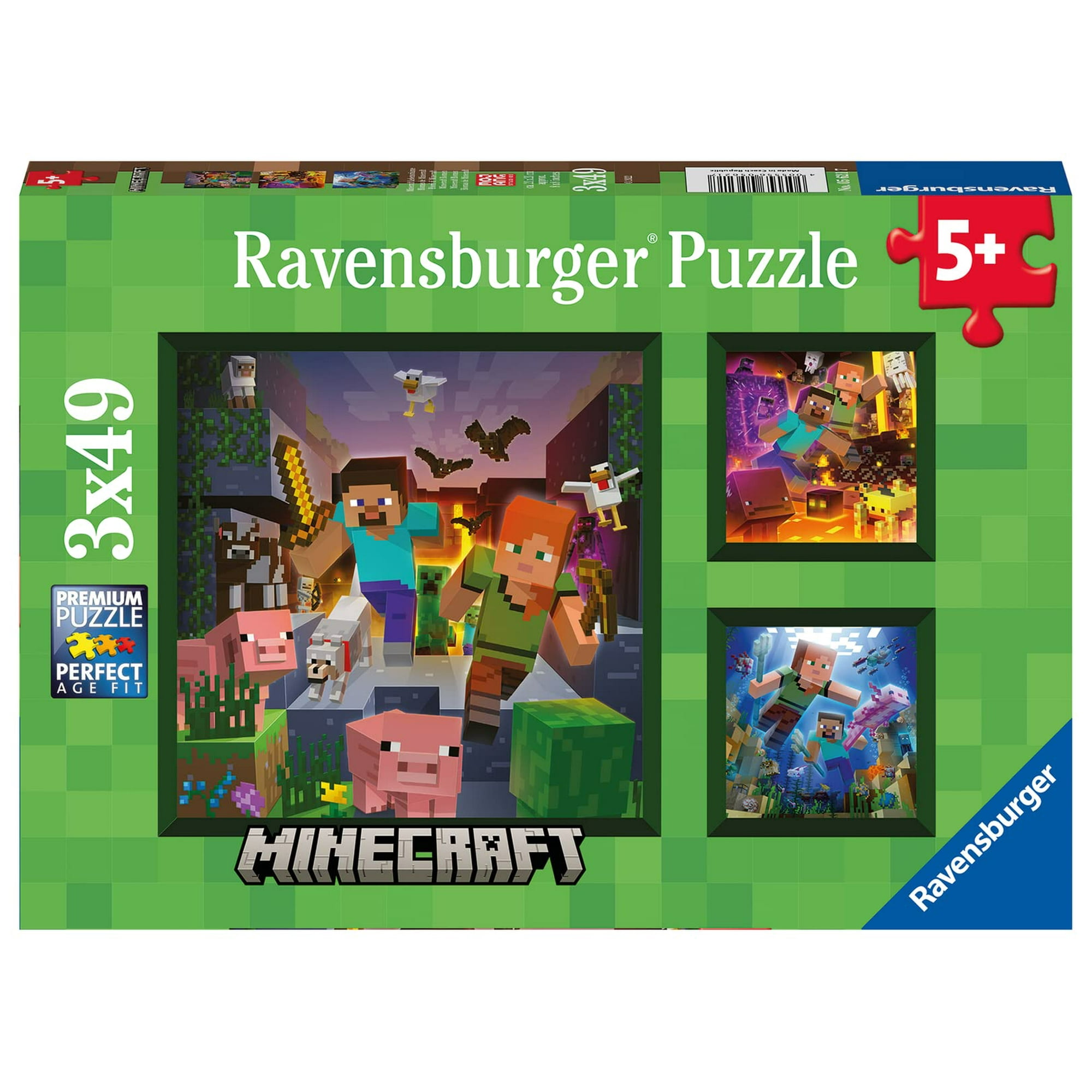 Set De Rompecabezas Ravensburger Minecraft Biomes 3x49 Piezas