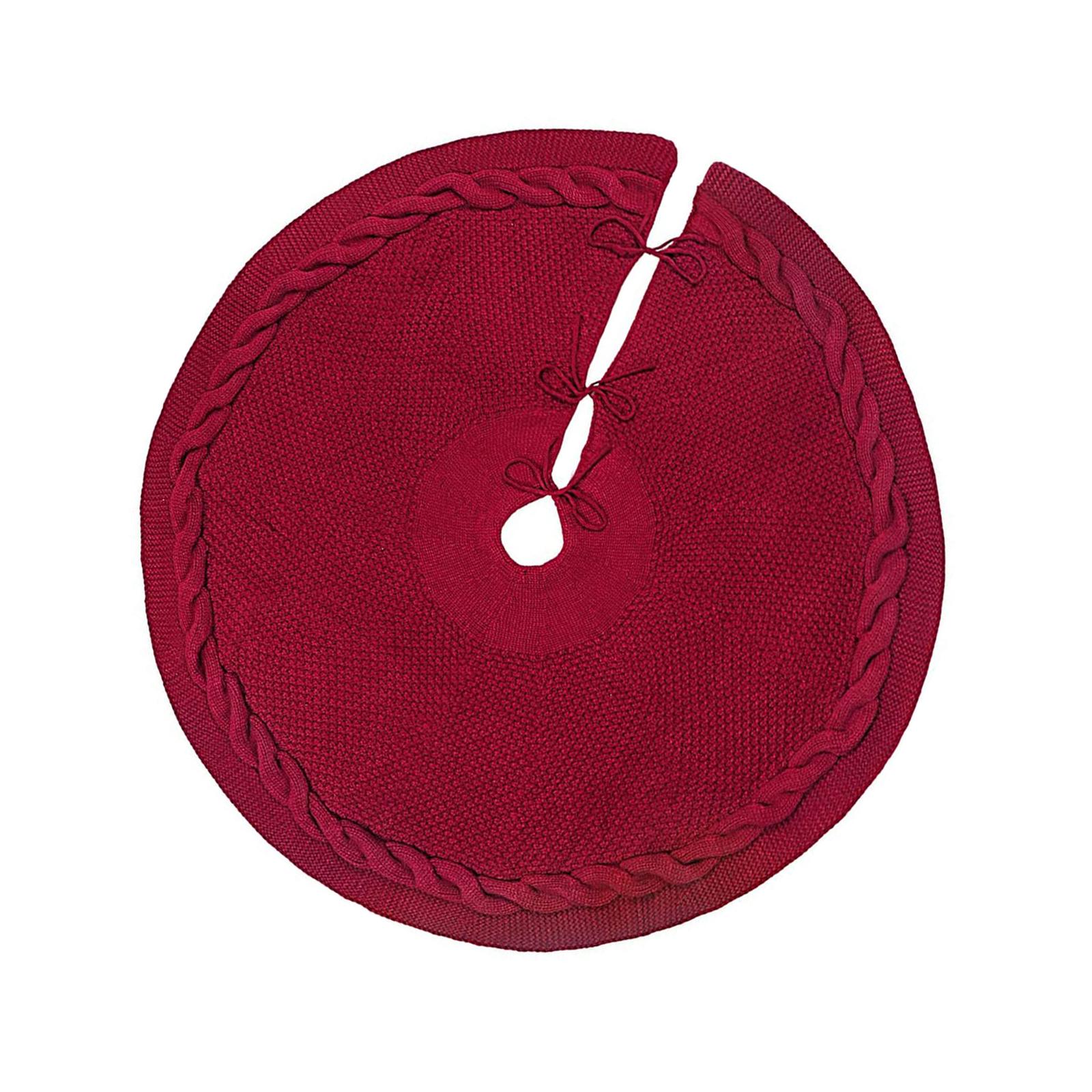 Bothyi - Falda De Árbol De Navidad Redonda Decorativa Para Puerta De Sala De Estar, Color Rojo, 48 Pulgadas