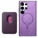 thumbnail image 4 of Funda de Cuero Magnética con Tarjetero para Samsung Galaxy S23 Ultra Cubierta Delgada Morado, 4 of 5