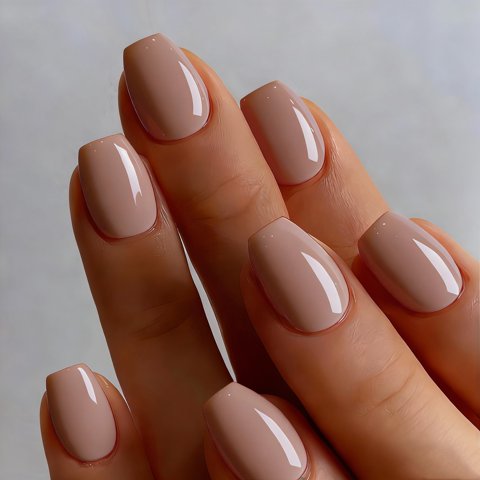 Press On Nails Joyvvew, Cuadrado Corto, Marrón Pardo, 30 Unidades