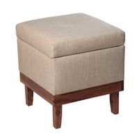 Máxima Design - Pouf Baúl Emilia Beige Delta 45X45X46 Cm