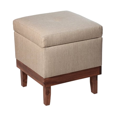 Máxima Design - Pouf Baúl Emilia Beige Delta 45X45X46 Cm