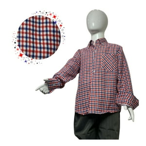 Genérico - Camisa Cuadrille Para Traje Huaso Niño Y Juvenil Cuadrille Tricolor