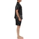 thumbnail image 4 of INSPIRE CHIC Conjuntos de Pijama para Hombre Manga Corta Ropa de Dormir Parte Superior y Pantalones Ropa de Casa Negro S, 4 of 5