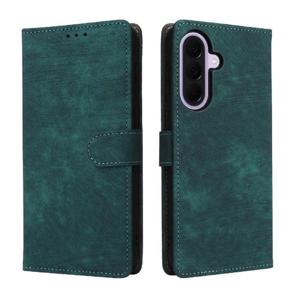 Funda Billetera para Samsung Galaxy A37 5G con Soporte - Cartera de Cuero con Ranuras Verde