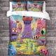 thumbnail image 3 of Juego de ropa de cama con funda nórdica y fundas de almohada con estampado 3D de monstruo alienígena, cierre de cremallera, microfibra suave hipoalergénica, diseño psicodélico., 3 of 3