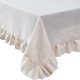 thumbnail image 1 of Laura Ashley Dothan Mantel de Lino y Poliéster, 152 cm × 257 cm, con Volantes, Color Topo, 1 of 5