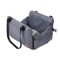 Ioensy - Asiento De Coche Para Perros, Sofá Nido Con Correa Con Clip, Cojín Extraíble, Asiento Elevador Para Mascotas, Color Gris