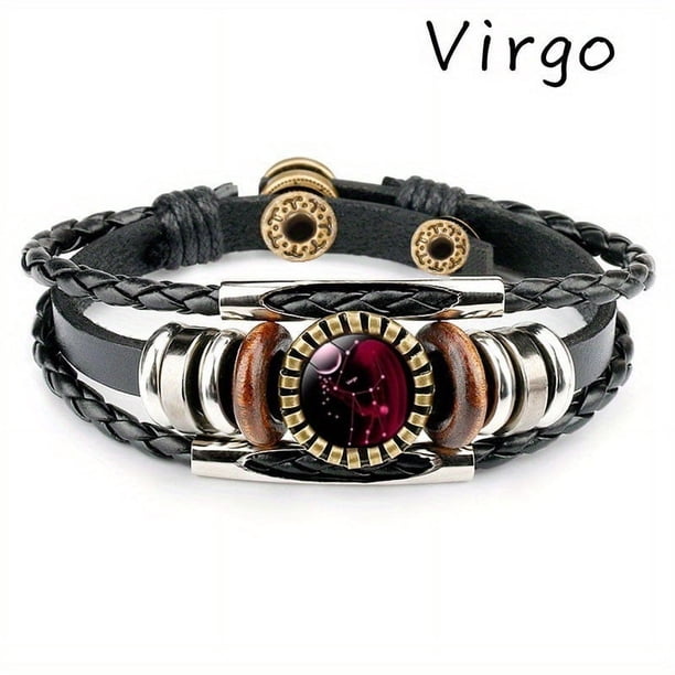 12 Constellation Beaded Leather And Charm Bracelets,12 Styles Available