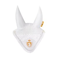 Ioensy - Gorro Con Orejas Para Caballo, Protección Contra Moscas, Práctico Y Suave Equipo Ecuestre, Máscara Para Moscas, Color Blanco