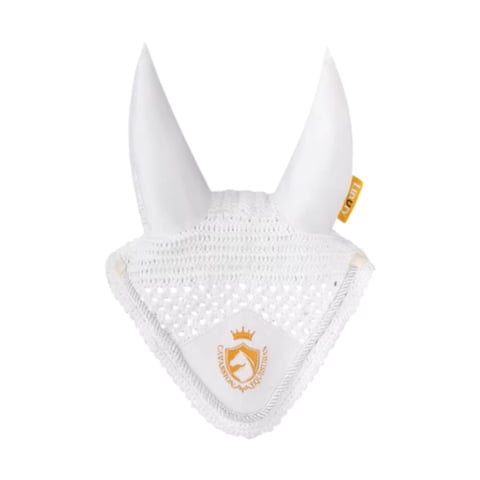 Ioensy - Gorro Con Orejas Para Caballo, Protección Contra Moscas, Práctico Y Suave Equipo Ecuestre, Máscara Para Moscas, Color Blanco
