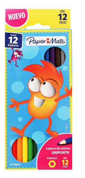 Paper Mate - Lapices Dcolor Hexagonales Caja 12+3Graf