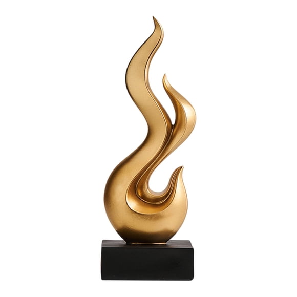 Estatua de llama moderna -figura de resina, estética, figura artificial, cultura residencial Resumen de la mesa de la escultura -Orginación para el ho Oro