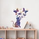 thumbnail image 1 of 1pc Cartoon Wall Decal, Dreamy Starry Sky Cat Butterfly Wall Stickers, Removable PVC Wall Stickers For Kid's Bedroom Living Room Backdrop, Home Decor, 1 of 2