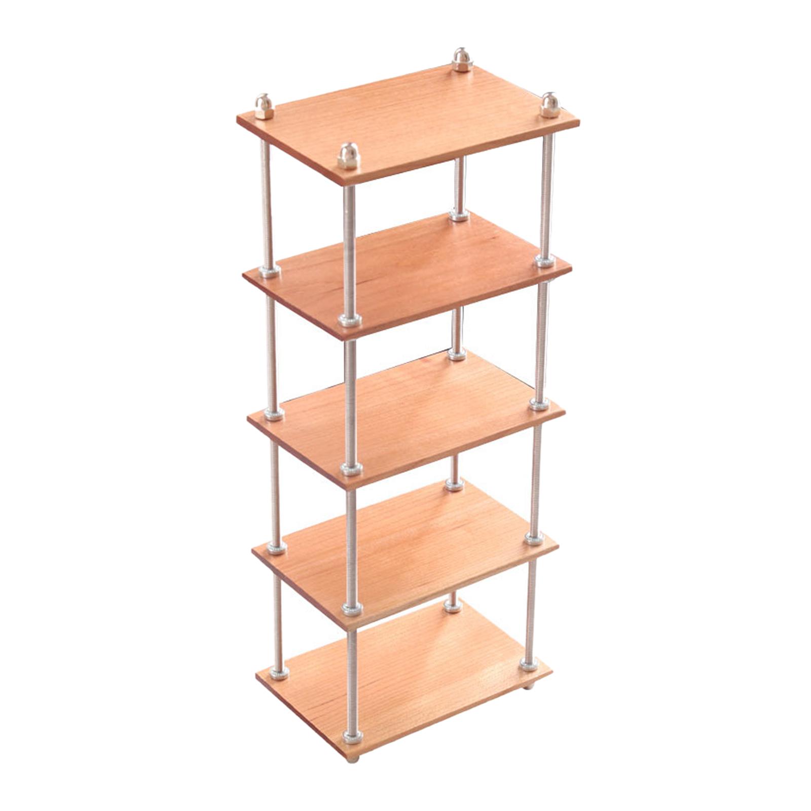 Magideal - Estante De Almacenamiento 1:6, Marco De Metal Decorativo, Muebles En Miniatura Duraderos, Accesorios De Diseño De Escena De Simulación, Estante De , Corto De 5 Niveles