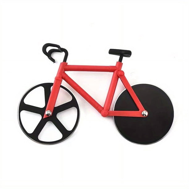 1pc, Premium Pizza Cutter, Pizza Wheel, Metal Pizza Knife, Stainless Steel Pizza Cutter Wheel, Bicycle Shaped Pizza Cutter With Stainless Steel Blade, Cake Pie Pastry Cutter, Kitchen Supplies, Baking