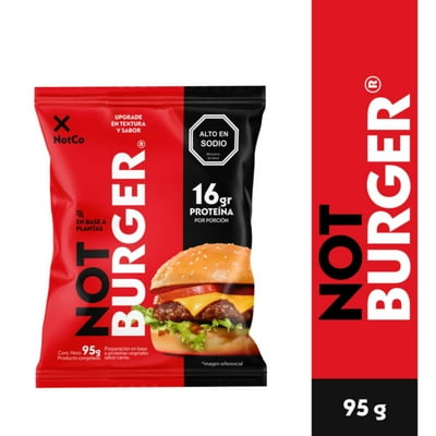 Hamburguesa Vegetal Notburger 95 G Notco