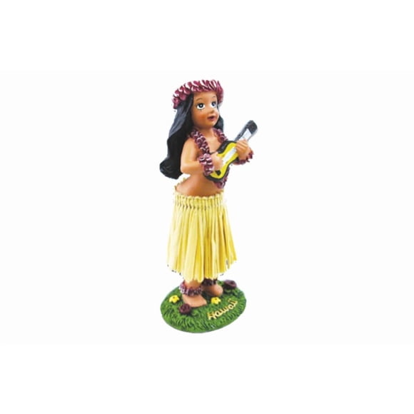 Muñeca Dashboard KC Hawaii Girl con ukelele mini, 10 cm