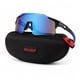 thumbnail image 5 of POLASUP GAFAS LENTES DE SOL Gafas de sol deportivas con lentes espejados azules y montura negra con detalles azules. Diseño aerodinámico, protección UV 400. Ideales para ciclismo, 5 of 6