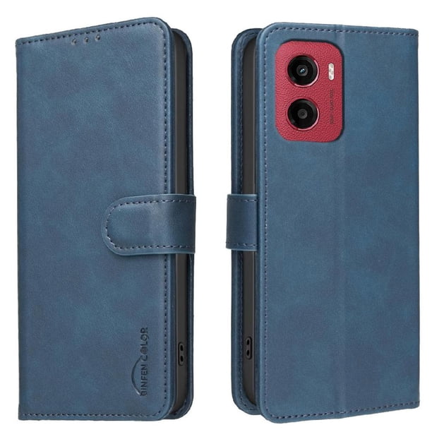 Funda Billetera para Motorola Moto G05 Protección RFID y Soporte Ajustable Azul