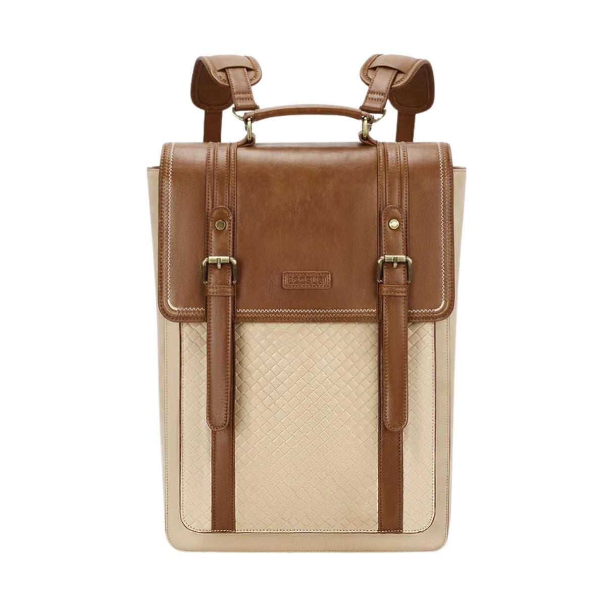 Ecosusi Mochila Dolce Con Efecto Tejido Para Notebook 15.6" - Marrón