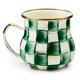 thumbnail image 1 of Taza de esmalte MACKENZIE-CHILDS 473 ml Cuadro esmeralda verde y blanco, 1 of 6