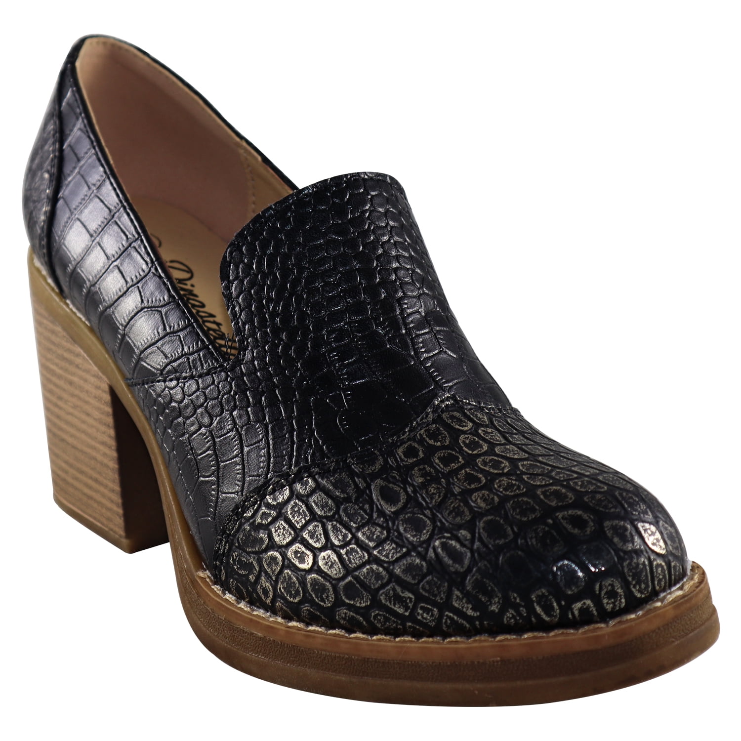 Danicolle Calzado - Botin Alto Croco Scales Negro