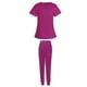 thumbnail image 1 of Conjunto Médico Femenino Enfermera Con Escote En V Traje De Manga Corta Lavable A Máquina S Rose Red, 1 of 2
