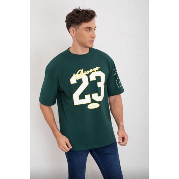 Polera Hombre Oversize Manga Corta Algodon Diseño 8006