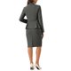 thumbnail image 3 of INSPIRE CHIC Conjunto de Traje de Falda de 2 Piezas para Mujer Blazer Peplum Falda Lápiz de Cintura Alta Conjunto de Trabajo Gris Oscuro S, 3 of 6