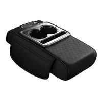Magideal - Almohadilla De Consola Central De Automóvil Genérica Con Portavasos Fácil De Instalar La Almohadilla De Reproducción De Cuero Pu Versátil Para El Estilo J