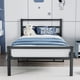 thumbnail image 1 of Metal Platform Bed frame with Headboard, Sturdy Metal Frame, No Box Spring Needed(Twin), 1 of 3
