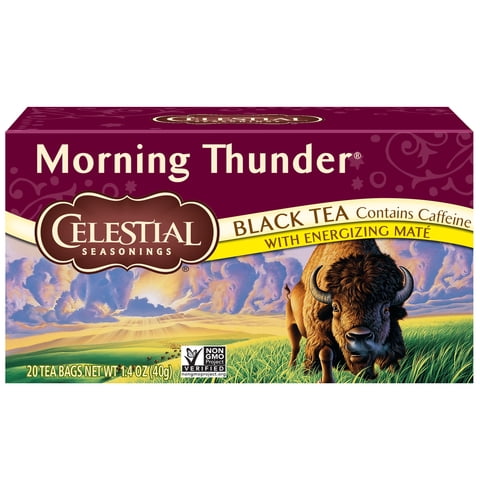 20 Bolsitas De Té Morning Thunder De Tea Celestial Seasonings