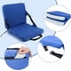 thumbnail image 3 of Gradas extra anchas con respaldo, cojín para pesca, asiento para jardín, patio, camping, senderismo, color azul, 3 of 5