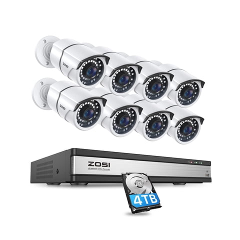 Sistema De Cámaras De Seguridad Zosi 16Ch 4K 8Mp 16 Canales Con 4Tb Hd