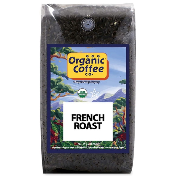 Coffee Organic Coffee Co. Grano integral tostado a la francesa 907 g