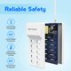 thumbnail image 3 of Cargador USB KingFuture, 10 puertos, 50 W, 12 A, cargador de pared USB inteligente, 3 of 7