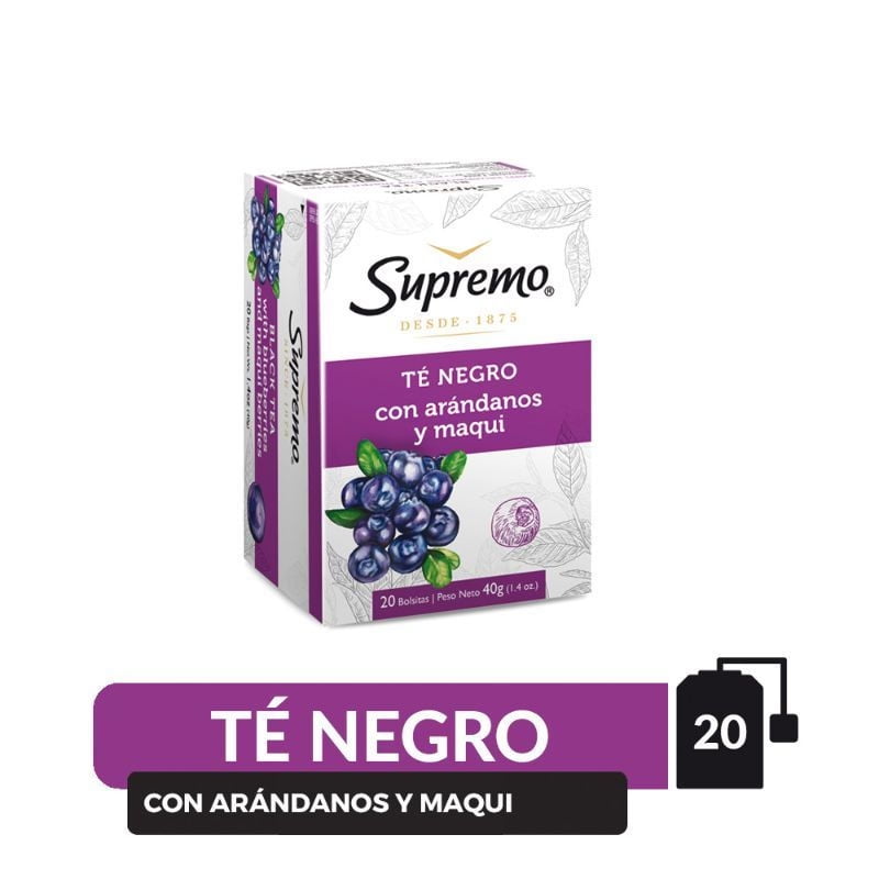 Té Negro Con Arándanos Y Maqui Caja 40 g Superior