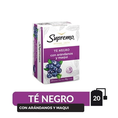 Té Negro Con Arándanos Y Maqui Caja 40 G Superior