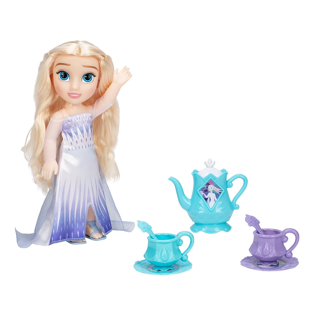 Muñeca Elsa Con Set De Té Frozen De Disney